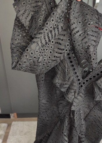 Trendyol X Tuvanam Volanlı Dantel Elbise - Görsel 7