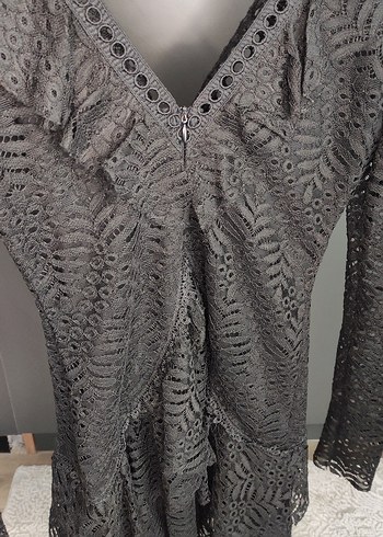 Trendyol X Tuvanam Volanlı Dantel Elbise - Görsel 6