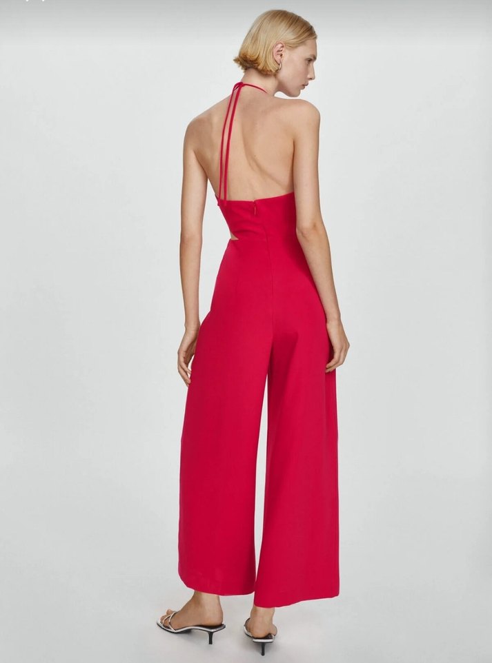 Mango Fuşya Rengi Kadın Tulum 40/L - Görsel 2