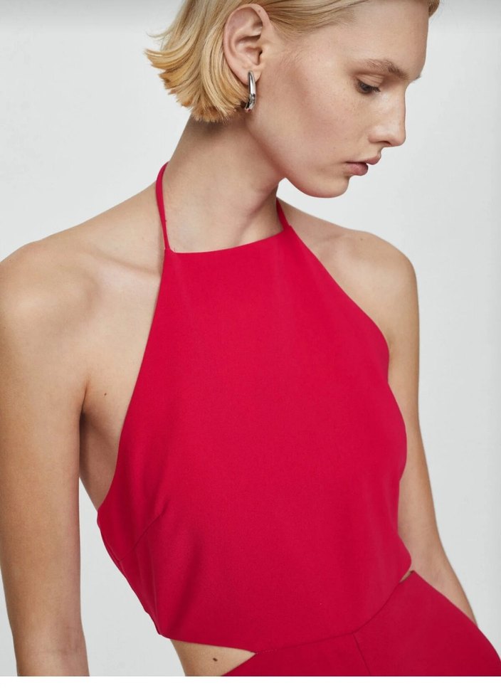 Mango Fuşya Rengi Kadın Tulum 40/L - Görsel 3