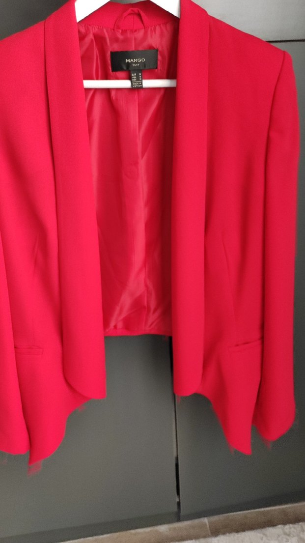 Mango Suit Nar Çiçeği Astarlı Ceket M - Görsel 4