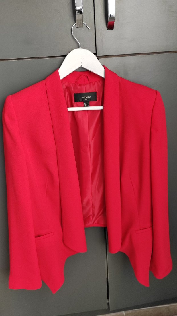 Mango Suit Nar Çiçeği Astarlı Ceket M - Görsel 5