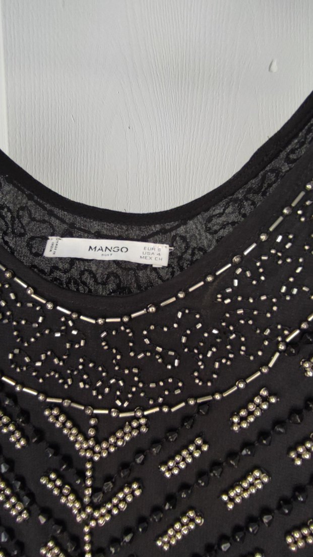 Mango Suit Full Boncuk İşlemeli Elbise S - Görsel 3