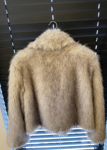 Bej Kürk Detaylı Midi Boy Kadın Mont - Görsel 2