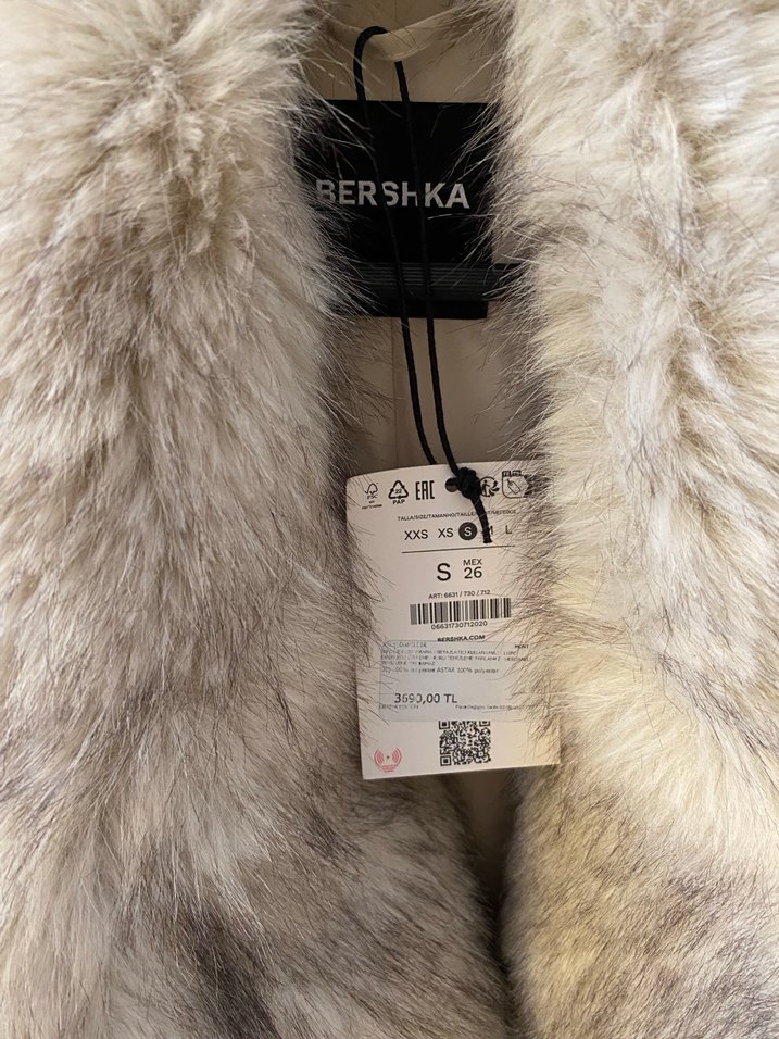 Bej Kürk Detaylı Midi Boy Kadın Mont - Görsel 3