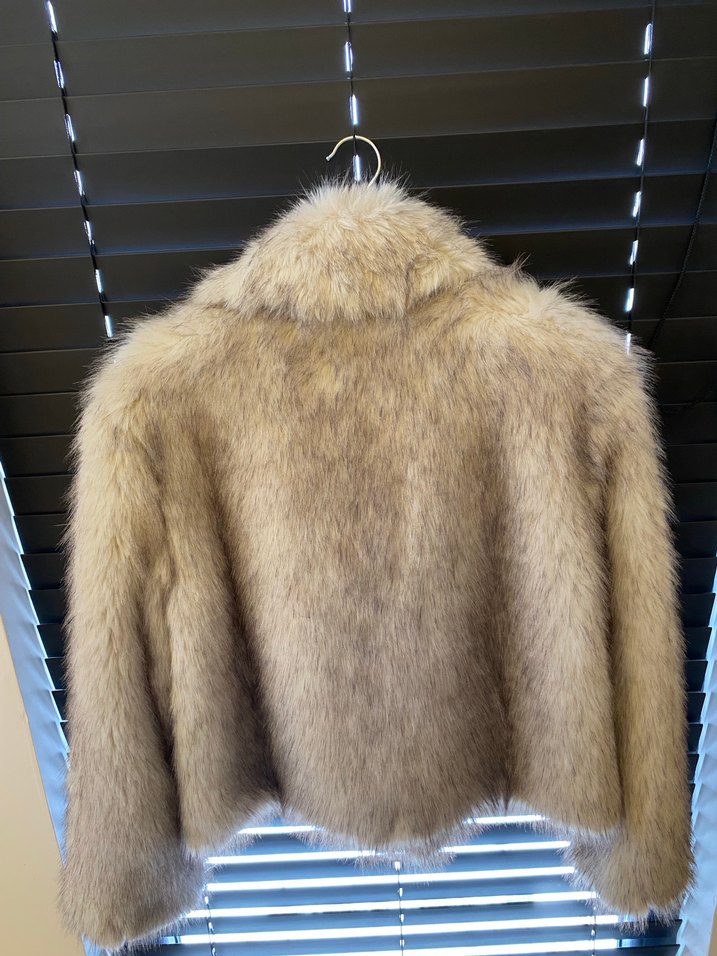 Bej Kürk Detaylı Midi Boy Kadın Mont - Görsel 2