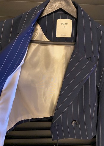 Quzu Lacivert çizgili takım  - Görsel 5