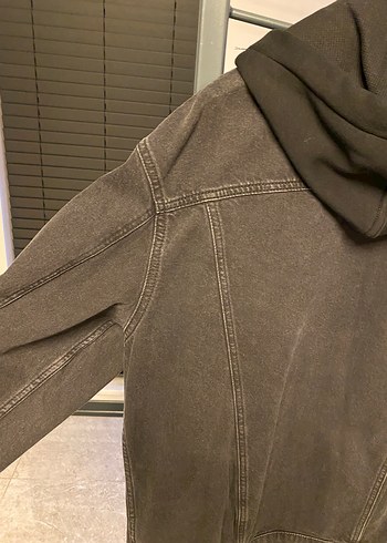 Siyah Düğmeli Kadın Denim Ceket MAVİ - Görsel 3