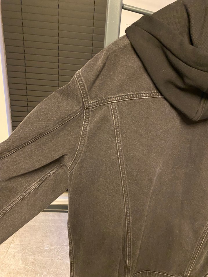 Siyah Düğmeli Kadın Denim Ceket MAVİ - Görsel 3