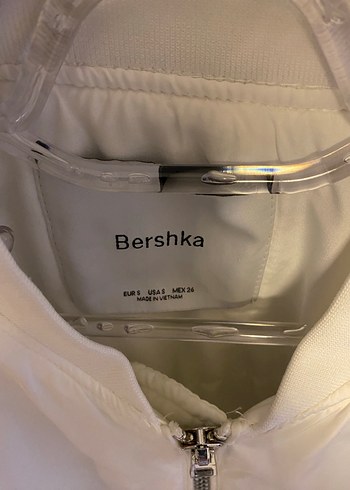 Beyaz Fermuarlı Ceket - BERSHKA - Görsel 3