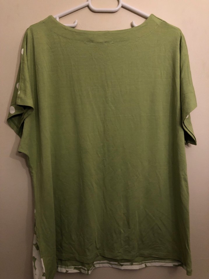 Yeşil Puantiyeli Bohem Kadın Bluz - Görsel 2