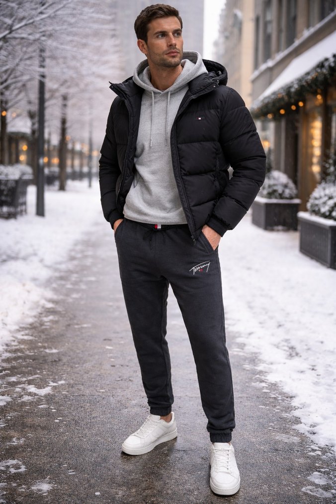 Tommy Hilfiger Erkek-Kadın Gri Eşofman Altı - Görsel 3