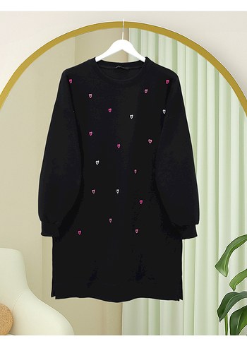 Kalpli  Sweatshirt Tunik - Görsel 3