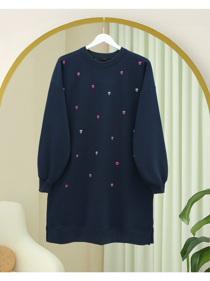 Kalpli  Sweatshirt Tunik - Görsel 2