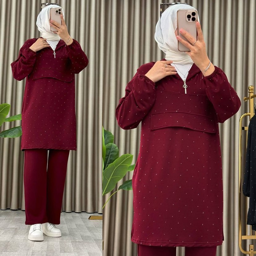 Taş Baskı Kadın  Takım - Görsel 2