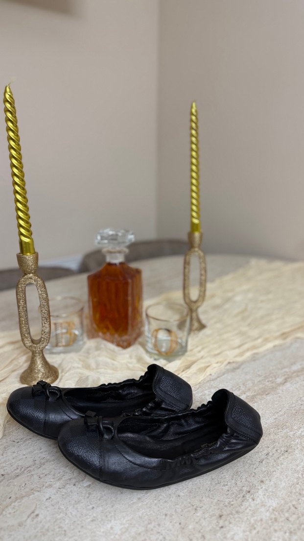 Orjinal Louıs Vuıtton Siyah Deri  Stiletto Kadın Babet - Görsel 3