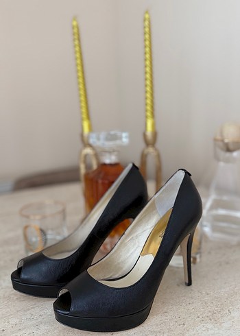 Klasik Siyah Yılan Desenli Stiletto - Görsel 5