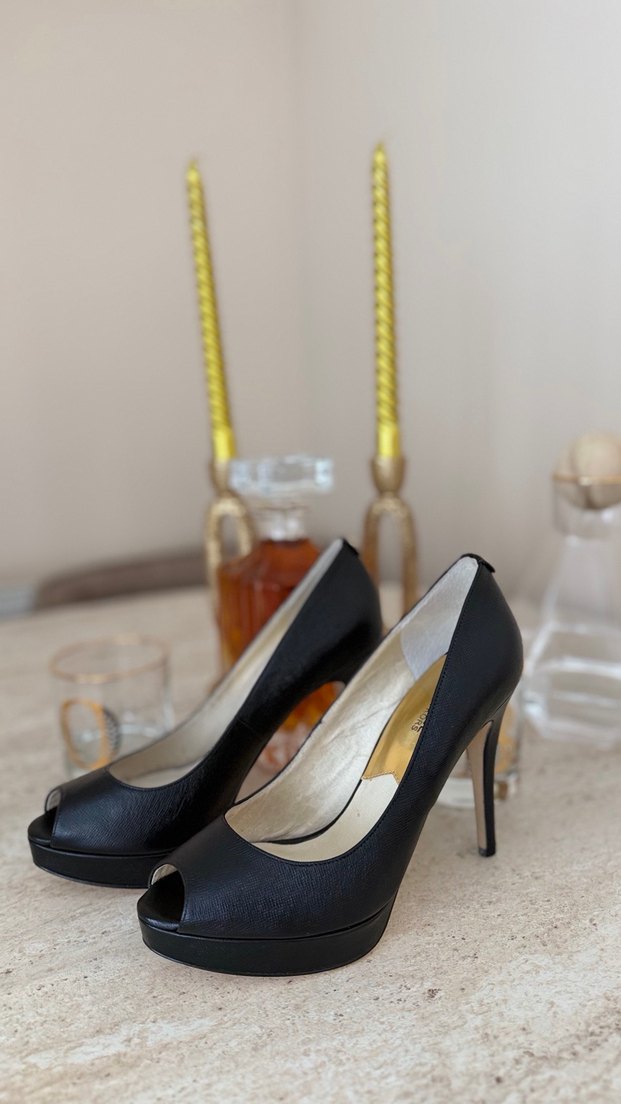 Klasik Siyah Yılan Desenli Stiletto - Görsel 5