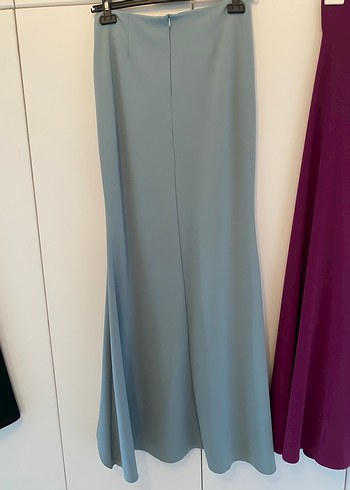 Mor Uzun Drapeli Kadın Etek - Görsel 3