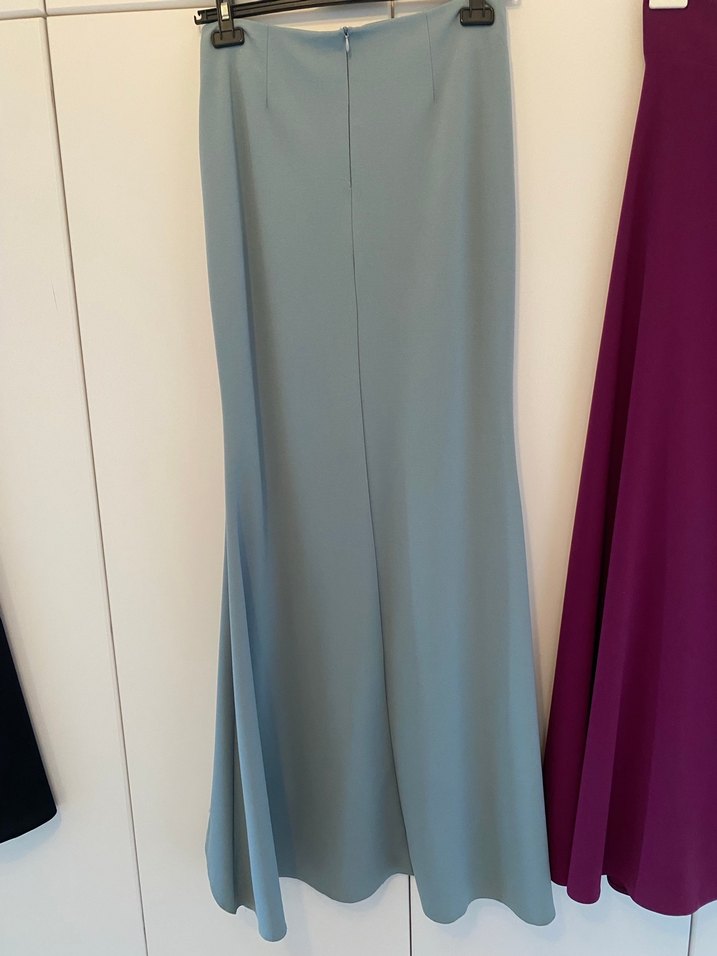 Mor Uzun Drapeli Kadın Etek - Görsel 3