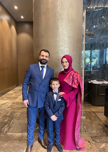 Bordo Etnik Desenli Modern Klasik Çocuk Takım - Görsel 4