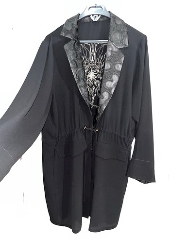 Düğmeli Siyah Şık Ceket - Görsel 2