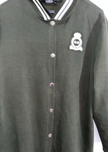 Düğmeli Haki Kadın Hırka - Görsel 3