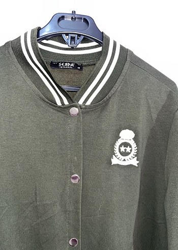 Düğmeli Haki Kadın Hırka - Görsel 2