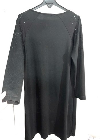 Uzun Kollu Siyah Gösterişli Elbise - Görsel 4