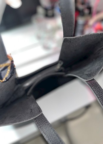 Parisli Siyah Deri Kadın Çanta - Görsel 5