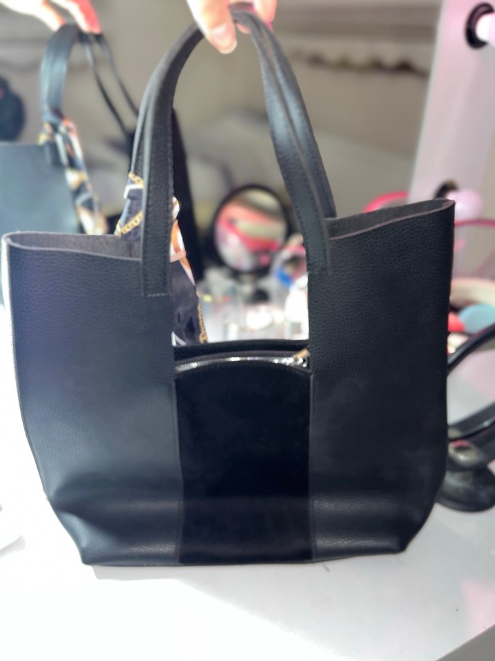 Parisli Siyah Deri Kadın Çanta - Görsel 4