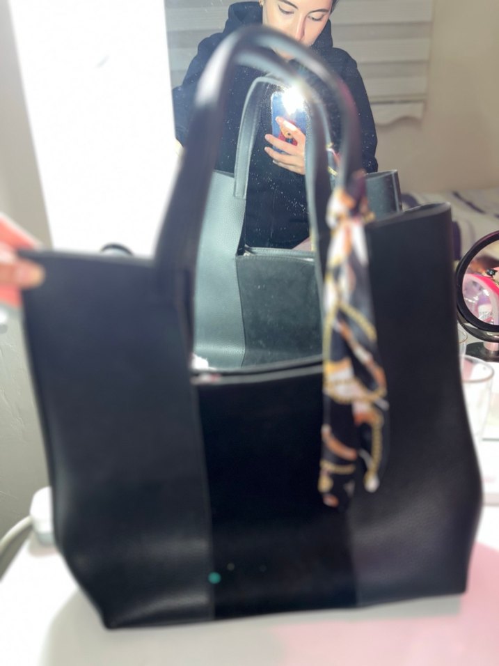 Parisli Siyah Deri Kadın Çanta - Görsel 2