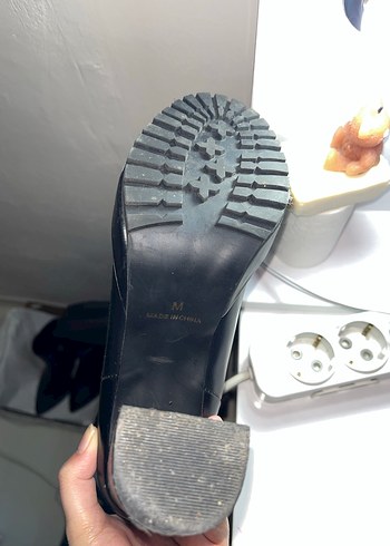 Madein China Siyah Kadın Platform Topuklu Bot - Görsel 4