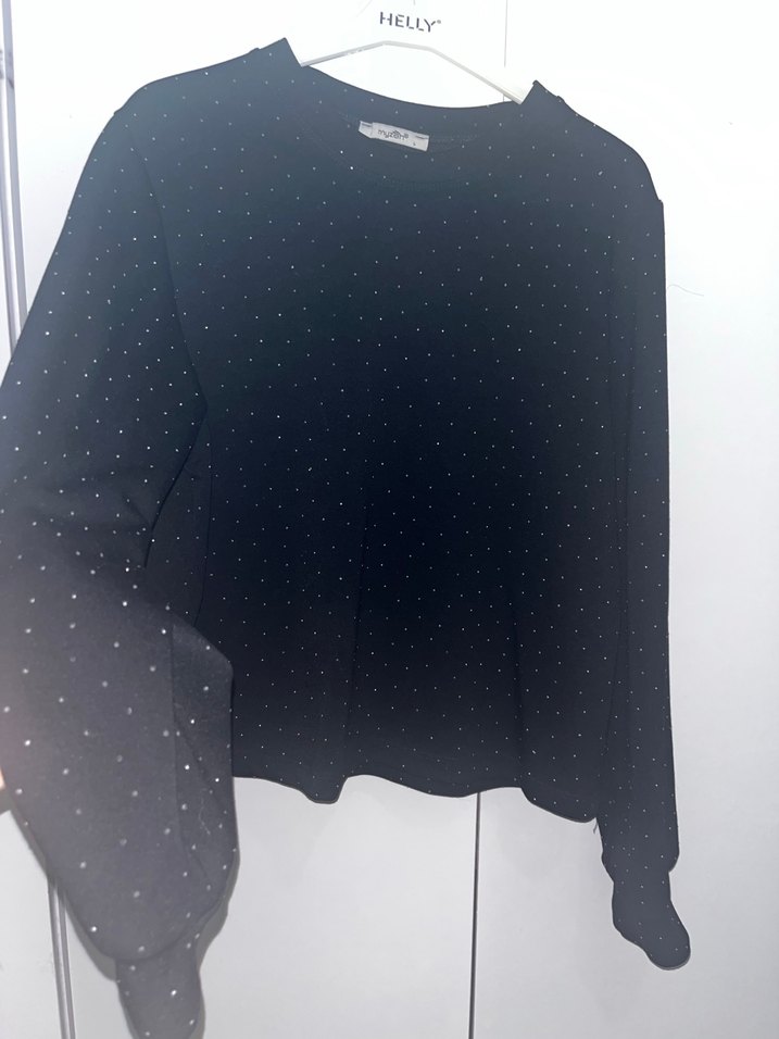 Taşlı Siyah Kadın Eşofman Takımı - Görsel 4