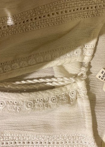 Beyaz Pliseli Uzun Bohem Elbise - Görsel 4