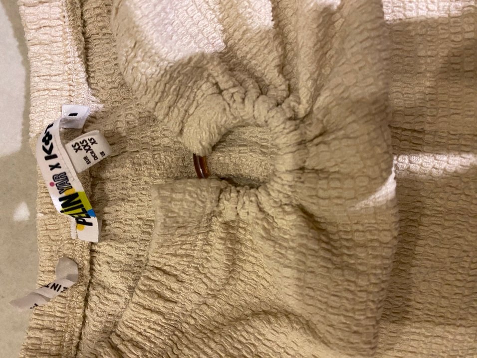 Bej Kadın Keten İspanyol Paca Pantolon - Görsel 2