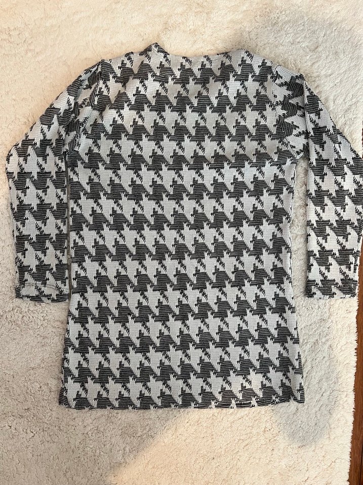 Gri Desenli Midi Bluz - Görsel 2