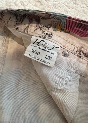 Çiçek Desenli Düşük Bel Kadın Pantolon - Görsel 4