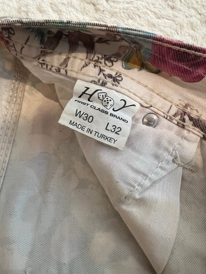 Çiçek Desenli Düşük Bel Kadın Pantolon - Görsel 4