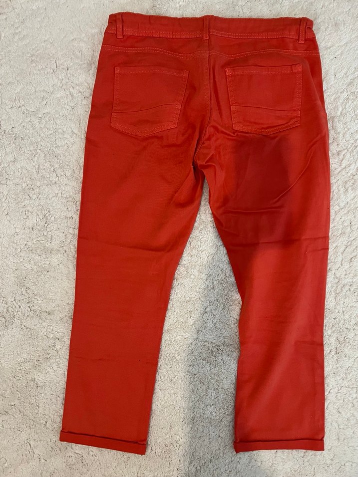 Nar çiçeği Kadın Midi Boy Pantolon - Görsel 3