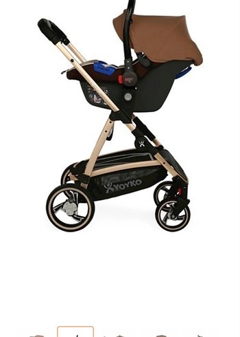 Yoyko Kahverengi Bebek Arabası ve Taşıyıcı Seti - Görsel 2