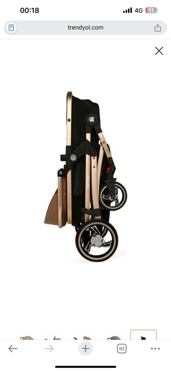 Yoyko Kahverengi Bebek Arabası ve Taşıyıcı Seti - Görsel 4