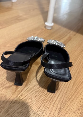 36 Beden siyah Renk Siyah Taşlı Tokalı Stiletto Kadın Ayakkabı