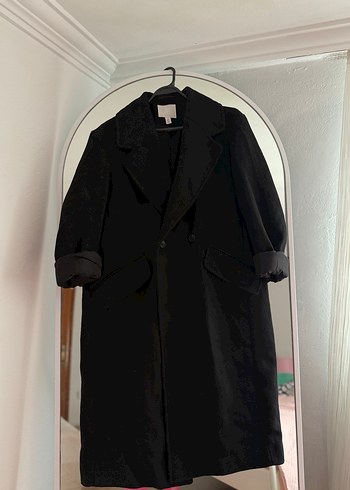 Siyah Uzun Kışlık Kaban H&M