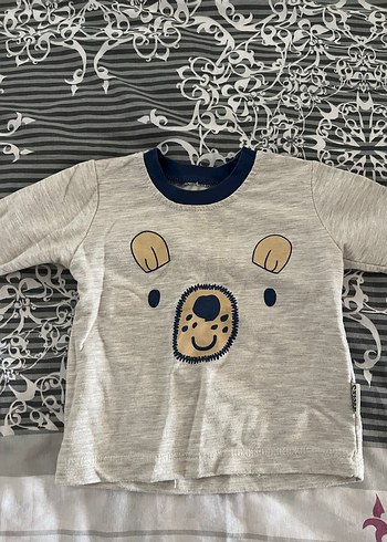 Erkek Çocuk Gri Pamuklu Baskılı Sweatshirt - Görsel 2