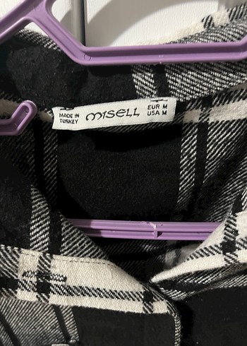 Gri Ekose Desenli Kadın Uzun Kollu Gömlek - Görsel 2