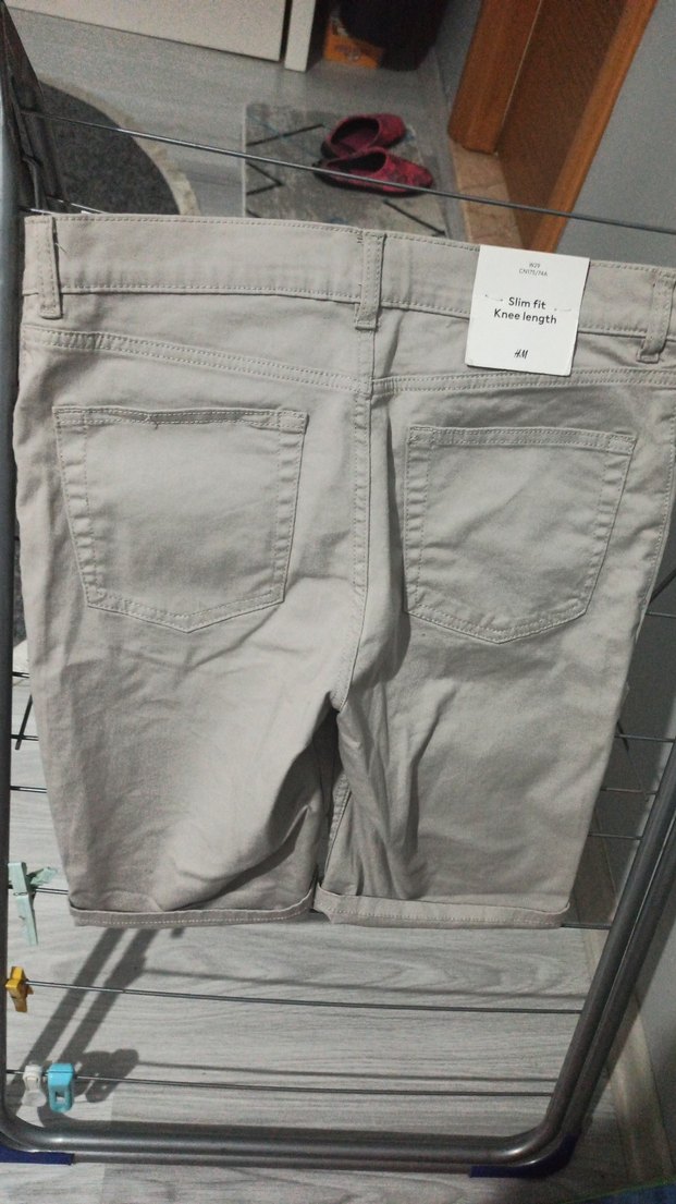 Bej Renkli Kemerli Erkek Mini Şort - Görsel 4