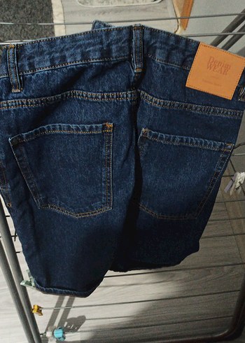 erkek lacivert Midi Kot Şort - Görsel 3