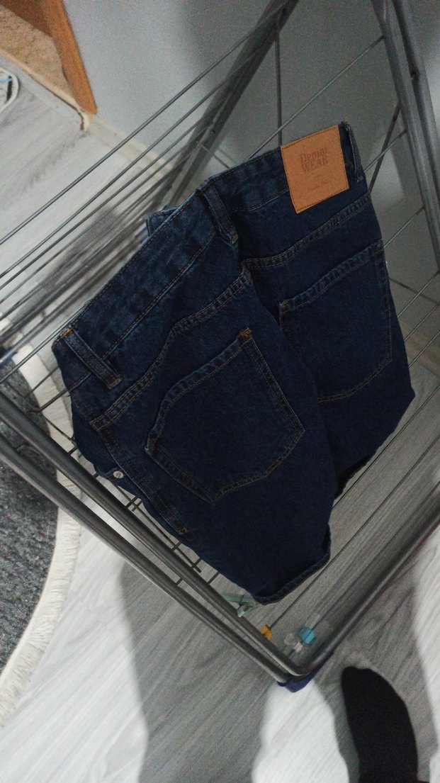 erkek lacivert Midi Kot Şort - Görsel 4