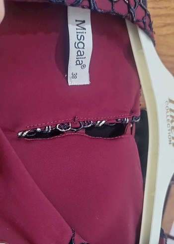 Bordo Uzun Kollu Drapeli Kadın Elbise - Görsel 3